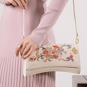 Graceful Delicate Stem Embroidery PU Synthetic Leather <strong>Clutch</strong> <strong>for</strong> <strong>Wedding</strong> <strong>Guest</strong> Reception luxury Envelope <strong>Bag</strong> - Product Image 2