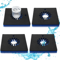 Plateau flottant en mousse EVA haute flottabilité pour boissons, découpe et estampage 10x10x2CM, support flottant antidérapant pour verres à vin, tasses et canettes pour piscine, spa et bain à remous