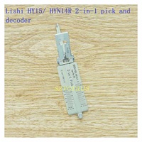 Herramientas Lishi HY15/ HYN14R de Aleación de Aluminio, Enchufe para Cerradura Eléctrica, Decodificador 2 en 1 para Cerradura de Puerta, Cerrajero Profesional