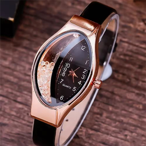 Women's Luxury Quartz <b>Watch</b> Rhinestone Square Stainless Steel Glass Window-Fashionable Earring <b>Necklace</b> Set Included - Product Image 5