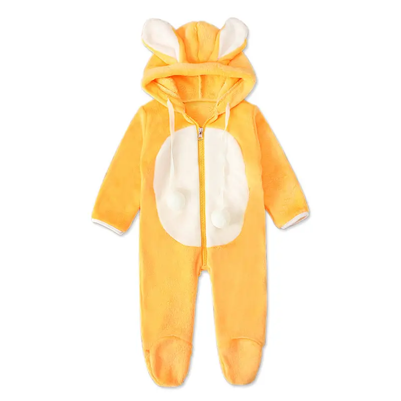 2024 Easter Bunny Baby Hooded Onesie Clothing Toddler Long Sleeve Pajamas Infants Sleepwear Rompers