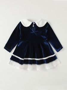 Abito da Principessa Lolita in Velluto a Maniche Lunghe per Bambine, Elegante <span class=keywords><strong>Vestito</strong></span> da Cerimonia per Autunno, Inverno e <span class=keywords><strong>Natale</strong></span> - Product Image 2