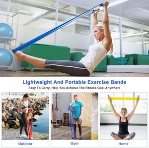 Bandes de résistance au latex d'exercice de fitness d'entraînement avec 5 niveaux de résistance pour Yoga Gym Pilates musculation <span class=keywords><strong>renforcement</strong></span> <span class=keywords><strong>musculaire</strong></span> - Product Image 4