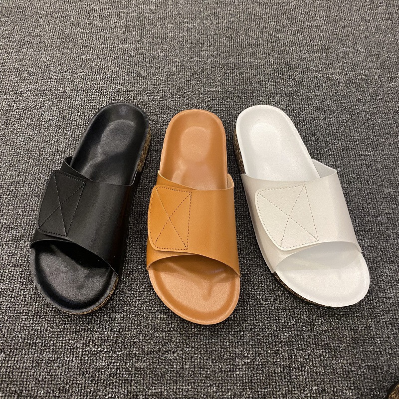 Fashion Girls Casual Cork Slippers Rubber Soft Sole Flat Sandals Women