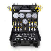 Pression hydraulique pour kit modèle 1805 avec 3 manomètres 6 pour raccords pour l'entretien des excavatrices