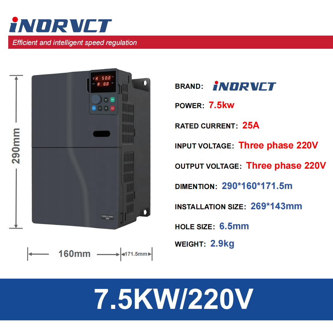 7,5 kW Triphasé 220 V