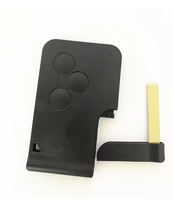 Avec logo Clé de voiture à 3 boutons pour Renault Megane 2 3 Scenic Clio Logan Card Remote Key