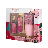Coffret cadeau de parfum grenade 75ml 30ml crème pour les mains 236ml gommage pour le corps paquet de 3 pièces