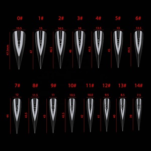 Bqan alta calidad doble forma esculpida puntas de uñas de Gel suave extensión de uñas postizas acrílicas doble forma garra de Águila - Product Image 4