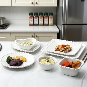 Ceramic Plate Dinner Tableware Eco-Friendly 6 <b>8</b> 10 Inch Bowl Coffee Mug Porcelain Dessert and Cake Plate Serving <b>Set</b> - Product Image 4