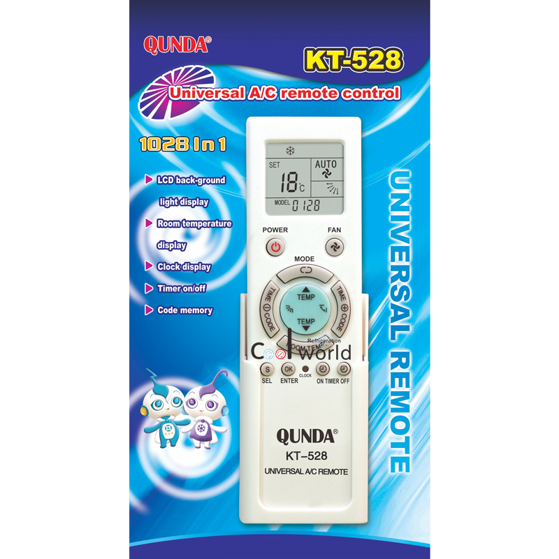 <strong>QUNDA</strong> KT-528 Universal A/C <strong>Remote</strong> Control 1028 in 1