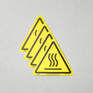 Autocollants adhésifs personnalisés de sécurité « DANGER Hot Keep Away », durables, imperméables, résistants aux rayures et à la chaleur, adhésif 3M, finition mate - Product Image 1