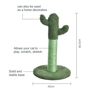 Venta caliente de la buena calidad toalla <span class=keywords><strong>verde</strong></span> Cactus forma Pet del árbol de Cactus de forma de gato del árbol - Product Image 2
