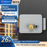 Serrure de contrôle d'accès électronique pour maison intelligente Caractéristiques antivol Unité de construction revêtue de poudre Porte Mot de passe Carte de balayage Clé électrique