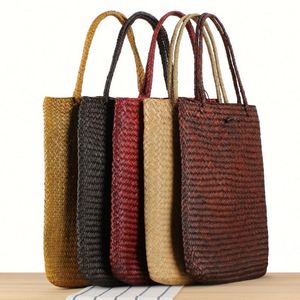 Summer Natural Grass Single Shoulder Straw Handbag Ladies Vacation Holiday Summer Bag Pastoral Style Women Beach Bag - Product Image 1