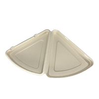 Boîte de papier de bagasse de canne à sucre compostable biodégradable jetable crêpe crêpe pizza tarte une tranche conteneur avec couvercle