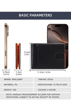 Dompet Kartu Baellerry Desain Baru Tipis Minimalis untuk Pria, Dompet Bisnis Pria Kecil Sederhana Bahan PU
