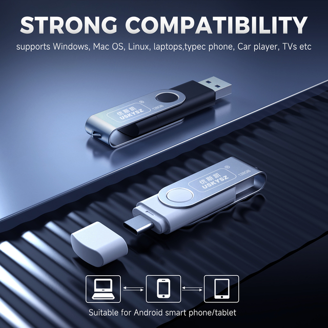 Mobile Phone OTG Type C / USB 3.0 3.1 OTG Mini Flash Drive 360 Degree Rotation Flash Disk Pendrive 3.0 Otg Flash Drive