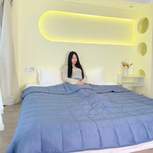 Bambú orgánico 100% Natural con cuentas de vidrio no tóxicas <span class=keywords><strong>Manta</strong></span> ponderada de enfriamiento portátil para ayudar con el sueño y el alivio del estrés - Product Image 2