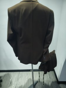 Nuovo Arrivo Lussuoso Abito da Uomo in Corduroy con Risvolto Largo, Completo da Cerimonia a 2 Pezzi per Sposo, Smoking Slim Fit, Giacca e Pantaloni - Product Image 4