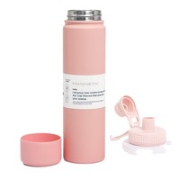 Bouteille d'eau isotherme en acier inoxydable 304 avec support magnétique pour téléphone, anneau MagSafe et poignée, idéale comme cadeau, vente en gros