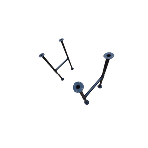 Industrial <strong>Desk</strong>, Computer Laptop <strong>Desk</strong> with <strong>Shelves</strong>, Industrial Bookcase <strong>Desk</strong> Wall Mount <strong>Floating</strong> Pipe Table with Storage - Product Image 5