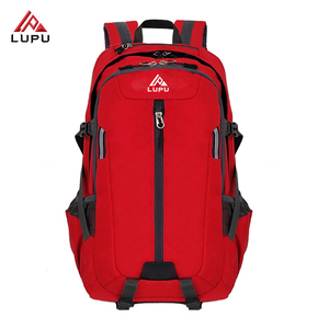 LUPU Red Outdoor <b>Backpack</b> 36-56L <b>Water</b> <b>Resistant</b> Oxford Fabric Unisex Softback Zipper Closure Shoulder Strap - Product Image 1