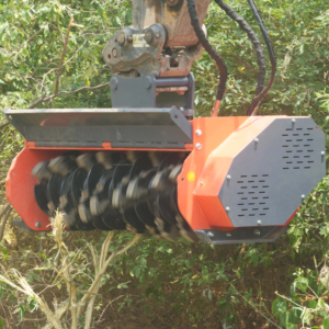 Huike Skid Steer Attachment Forest Mulcher Brush Cutter con componente de motor central - Product Image 2