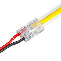 Connecteur de bande LED rapide sans soudure en plastique transparent pour bande lumineuse SMD COB 8MM 2 broches
