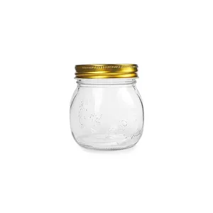 6oz 150ml 300ml 370ml piccoli Mini barattoli di vetro in vetro con scatola di spezie in rilievo con coperchio per miele, marmellata, gelatina, alimenti per bambini