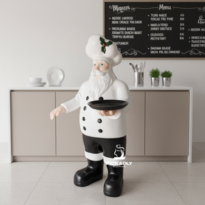 Statue de chef grandeur nature en résine de fibre de verre pour la décoration de <span class=keywords><strong>restaurants</strong></span> et d'hôtels - Product Image 5
