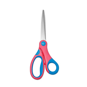 Office Scissors Stainless Steel Blue And Pink Straight Head For Paper Cutting Home Use Bulk - Product Image 3