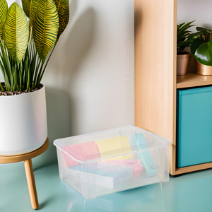 Boîte de rangement transparente visuelle 36,5x25,5x14h LT.10 Étagères de garage 365x25,5x14h - Product Image 6