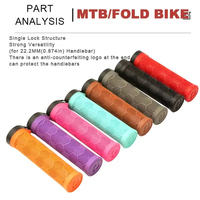 Puños de Bicicleta ODI de 22.2mm, Bloqueables, de Silicona, Antideslizantes, Absorbentes de Impactos, para Manillar, Accesorios para Bicicleta