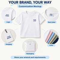T-shirts vierges personnalisables pour enfants avec logo, 230 GSM, 100 % coton, manches courtes, col rond, pour garçons et filles, vente en gros sous marque privée