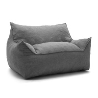 Grand fauteuil pouf inclinable, siège double, canapé pouf pour 2 adultes