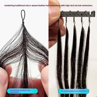 Extensions de cheveux 6D de troisième génération, effet plume, 6D-3, fabriquées en Chine