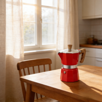 Cafetière à expresso Moka Pot en aluminium, design classique OEM, portable, écologique, logo personnalisé