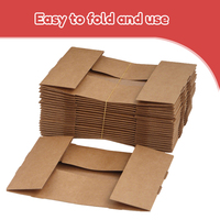 Support pliable jetable en carton pour barquette alimentaire en papier sulfurisé, idéal pour la restauration rapide, les pique-niques et les plats à emporter