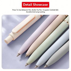 Lot de stylos gel Morandi personnalisés avec logo, 7 couleurs, pointe 0,5 mm, en plastique, pour l'école - Product Image 4