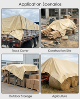 Bâche en PVC tissée unie, pliable, portable, résistante à l'humidité, taille personnalisable, pour couverture de coffre, remorque, jardin, bac à sable