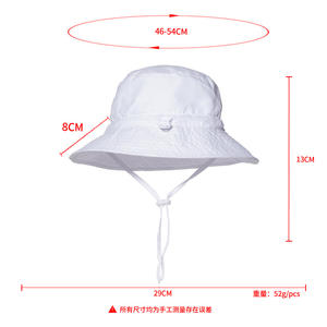 Cappello da sole estivo a prova di UV tinta unita alla moda cappello da spiaggia per tutte le stagioni per bambini e bambini stile <span class=keywords><strong>pescatore</strong></span> personalizzato - Product Image 2
