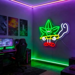 Enseigne néon LED en forme de feuille de tabac, idéale pour la décoration murale de chambre, salon, bar, salle de jeux, ou comme cadeau. - Product Image 6