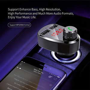 Allume-cigare portable pour voiture, kit de charge rapide PD, double USB, chargeur de téléphone mains libres, lecteur MP3 BT5.0, émetteur FM sans fil 10m - Product Image 5