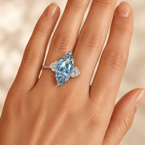 Anello a Forma di Cuore Marquise Stile Matrimoniale per Donne - Product Image 2