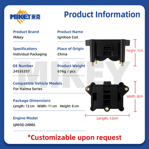 Bobine d'allumage moteur MIKEY 24535357 pour Haima <span class=keywords><strong>Wangzi</strong></span> Jinbei Haishi Chery Karry Youya, pièces automobiles de haute qualité LJ465Q-2ANE6 4G20B - Product Image 2