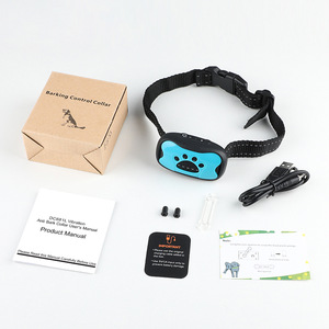 Rechargeable Anti-Bark Collar With Sound And <b>Vibration</b> Blue For Dog Training Bark Control Device - Product Image 5