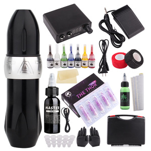 Kit de pluma de máquina de tatuaje para <span class=keywords><strong>principiantes</strong></span>, máquina de tatuaje con logotipo personalizado completo - Product Image 2