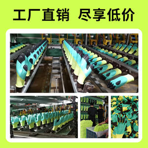 Guantes de trabajo de goma de doble capa, engrosados, con 13 puntadas, resistentes a la abrasión, para manipulación en logística y construcción - Product Image 5