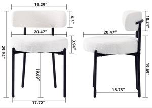 Bán buôn sang trọng giải trí nhà bếp nhà hàng thiết kế tối giản màu cam nhung ghế ăn - Product Image 6